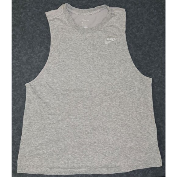Nike Dri Fit Nike Run Grey Athletic Cut Tank Top Size Womens Medium - Picture 1 of 7